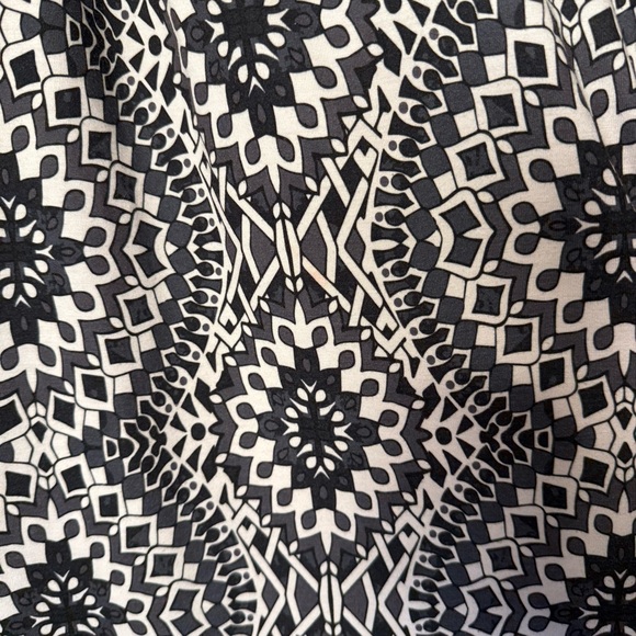 prAna Cali Dress Black & White Kaleidoscope Geometric Print Size XL Racerback - Picture 9 of 16
